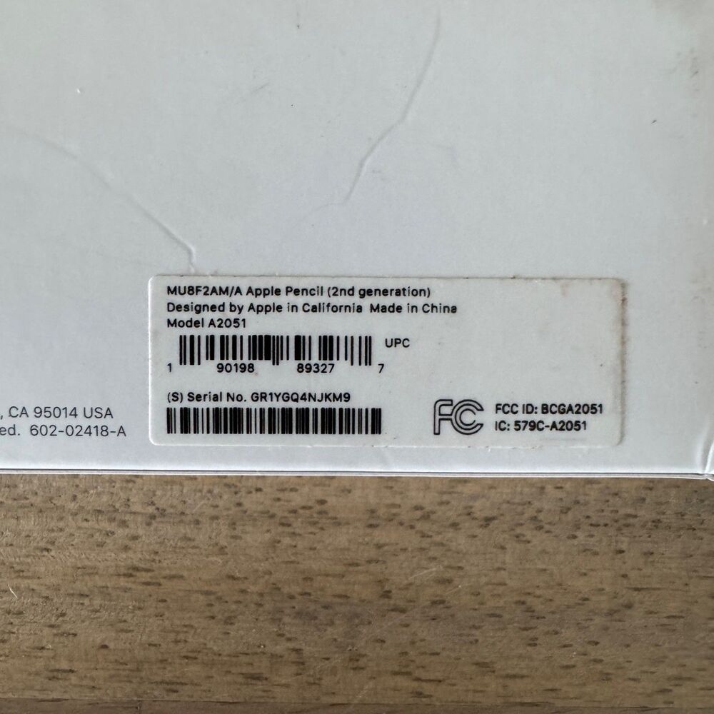 Apple Pencil 2nd Generation Model A2051 White for iPad Box Included - Picture 6 of 8